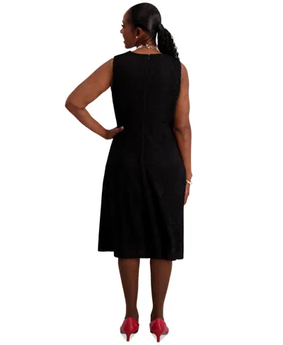 Kasper Women's Sleeveless Lace Fit & Flare Dress, Regular & Plus Sizes In Black