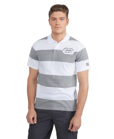 Ecko Unltd Men's Rugby Rhino Short Sleeve Polo Shirt In White
