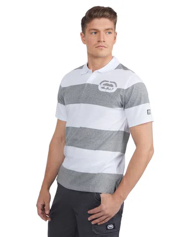Ecko Unltd Men's Rugby Rhino Short Sleeve Polo Shirt In White