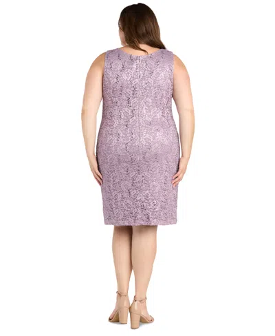 R & M Richards Plus Size 2-pc. Lace Jacket & Dress Set In Pink