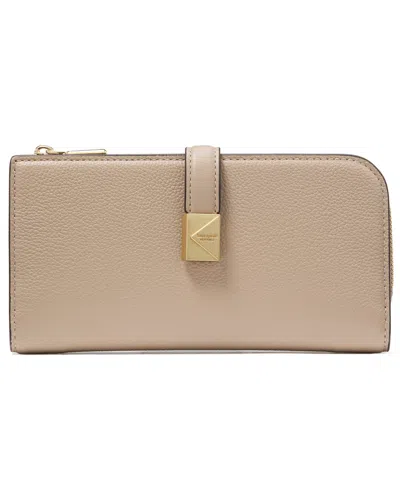Kate Spade Deco Pebbled Leather Zip Slim Wallet