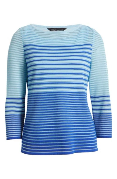 Ming Wang Stripe Sheer Knit Tunic