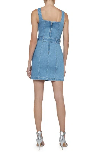 L'agence Midy Belted Sleeveless Denim Minidress