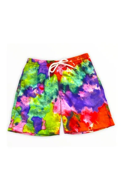 Nessi Byrd Kids' Colorful Batik Print Quick-dry Swim Trunks