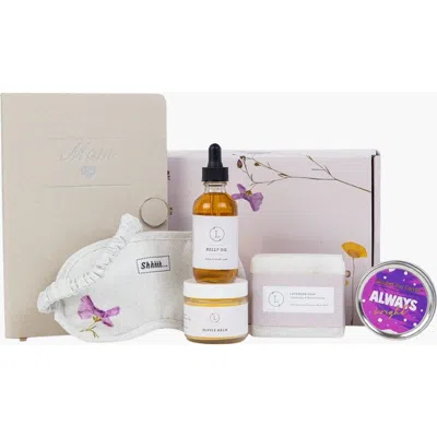Lizush Pampering Mother's Day Gift Box- Handmade Natural Skincare & Spa Kit In Purple