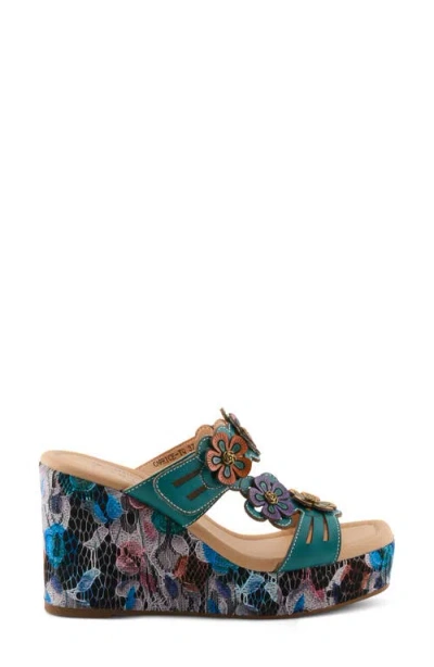 L'artiste By Spring Step Caprice Wedge Sandal In Multi