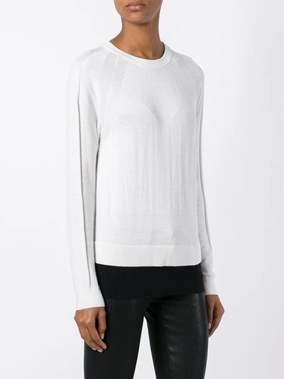 Michael Michael Kors Contrast Hem Jumper In Neutrals