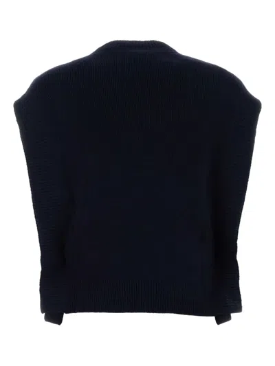 Apc A.p.c. Navy Blue Wool Mathilde Vest