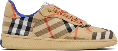 Burberry Women Embroidered Canvas Terrance Sneakers In Brown