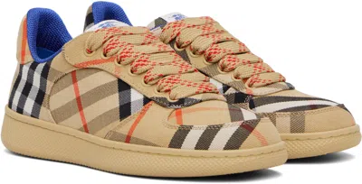 Burberry Women Embroidered Canvas Terrance Sneakers In Brown