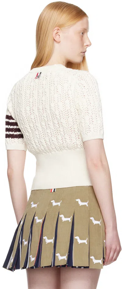 Thom Browne Women's 4bar Knit Tshirt In Neutral