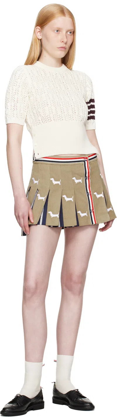 Thom Browne Women's 4bar Knit Tshirt In Neutral