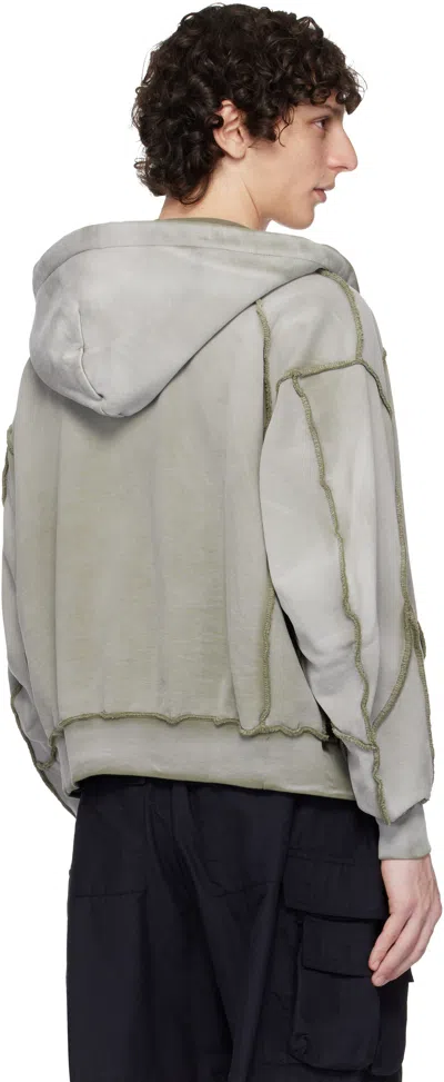 Abra Gray Surf Hoodie In Green