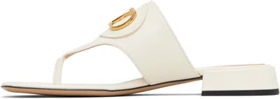 Valentino Garavani Vlogo Signature Slip-on Sandals In White
