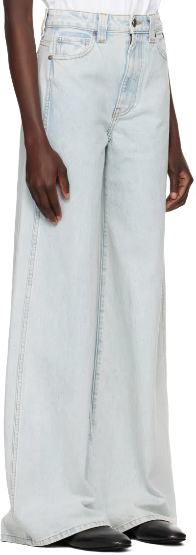 Khaite Blue Dane Stretch Jeans In Blue