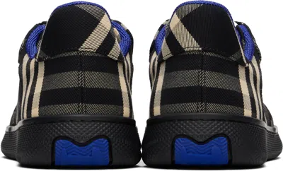 Burberry Checked Terrace Lace-up Sneakers In Black