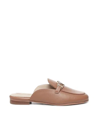 Liu •jo Logo-detail Leather Flat Mules