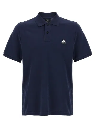 Moose Knuckles Everett Mens Polo Shirt In Blue