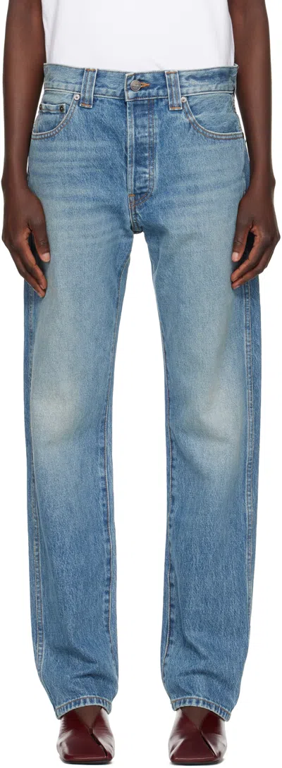 Khaite Martin Distressed Rigid High-rise Straight-leg Jeans