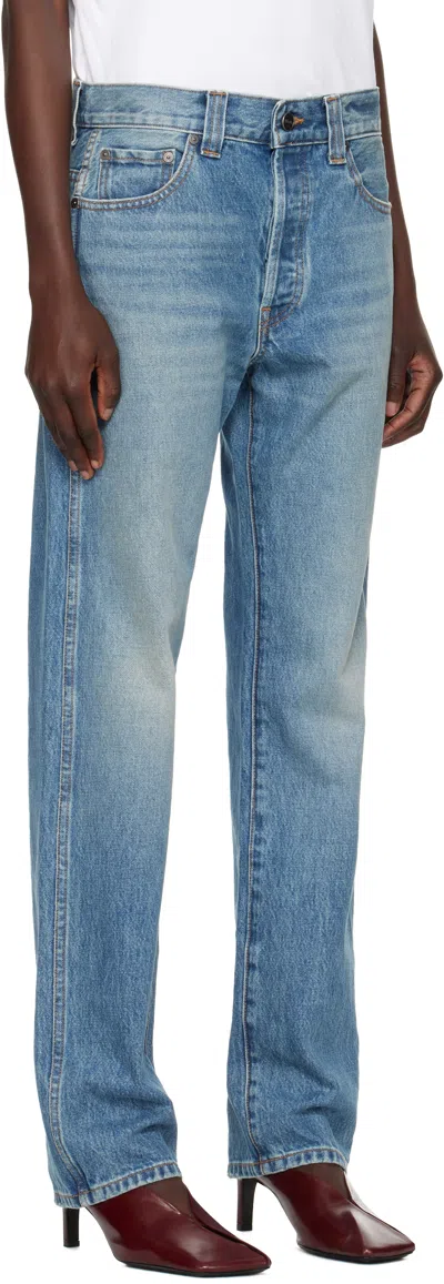 Khaite Martin Distressed Rigid High-rise Straight-leg Jeans
