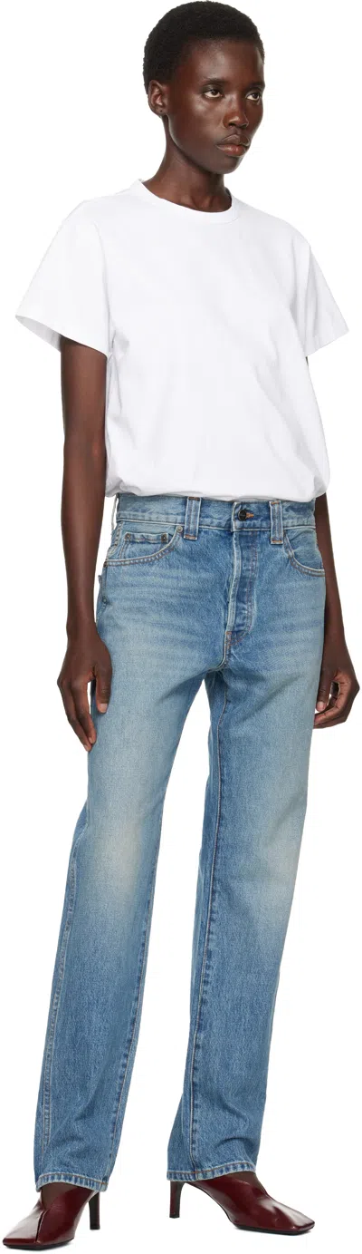 Khaite Martin Distressed Rigid High-rise Straight-leg Jeans