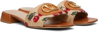 Valentino Slide Sandal "vlogo Signature" In Multi