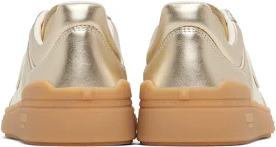 Valentino Low-top Metallic Finish Rubber Sole Sneakers