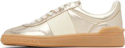 Valentino Low-top Metallic Finish Rubber Sole Sneakers