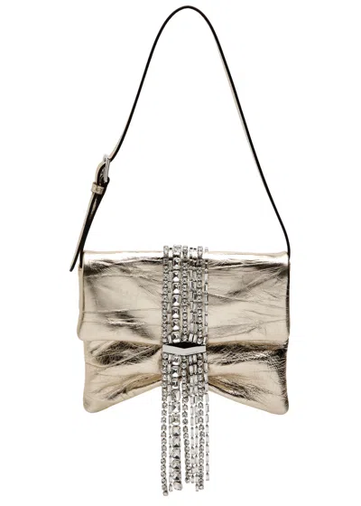 Jimmy Choo Clutch Bag In Metallic Leather With A Vintage Effect