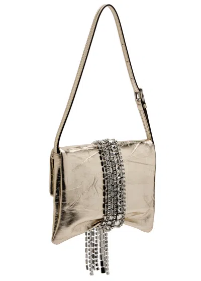 Jimmy Choo Clutch Bag In Metallic Leather With A Vintage Effect