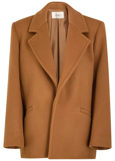 Saint Laurent Camel Wool Short Coat