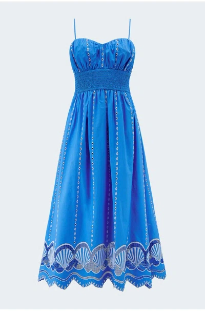 Rails Murano Embroidered Eyelet Cotton Sundress In Blue