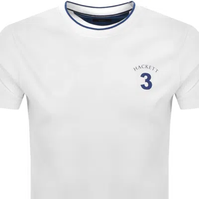 Hackett Heritage Number T Shirt White In White