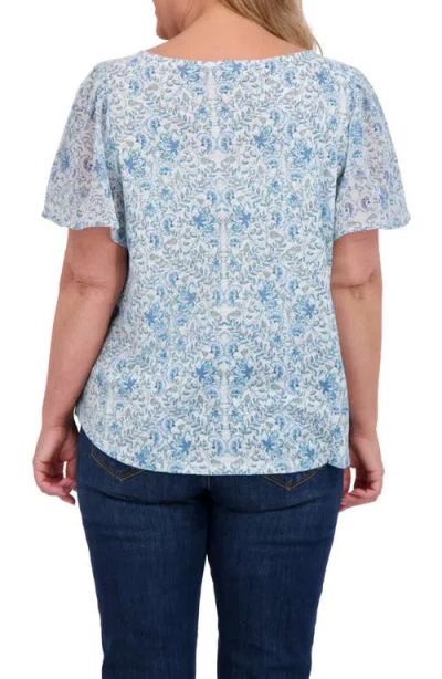 Lucky Brand Flutter Sleeve Top
