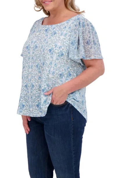 Lucky Brand Flutter Sleeve Top