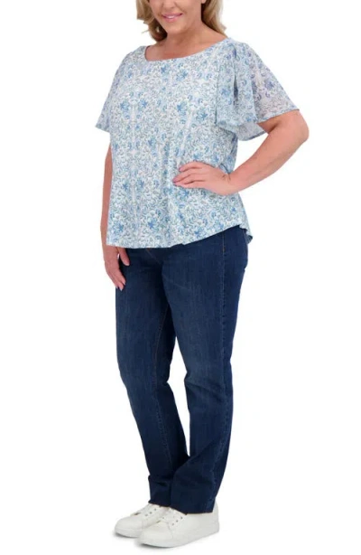 Lucky Brand Flutter Sleeve Top