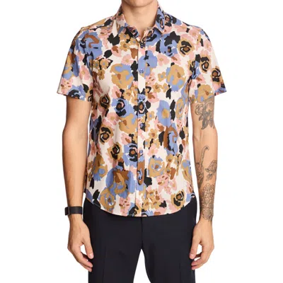 Paisley & Gray Sawyer Trim Fit Floral Short Sleeve Button-up Shirt