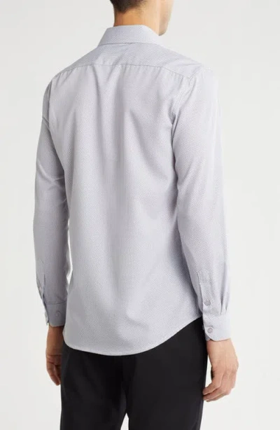Dylan Park Slim Fit Performance Stretch Button-down Shirt In Gray