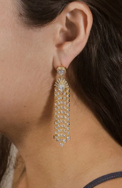 Sterling Forever Selma Cubic Zirconia Statement Drop Stud Earrings