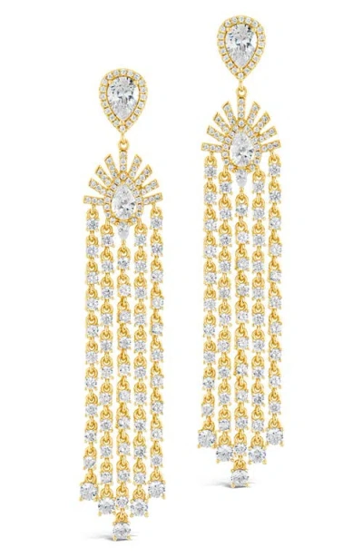 Sterling Forever Selma Cubic Zirconia Statement Drop Stud Earrings