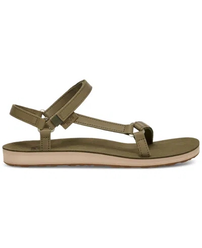 Teva Women's Original Universal Slim Leather Sandals In Burnt Olive