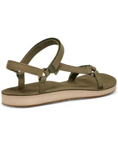 Teva Women's Original Universal Slim Leather Sandals In Burnt Olive