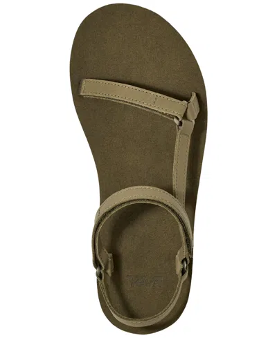 Teva Women's Original Universal Slim Leather Sandals In Burnt Olive