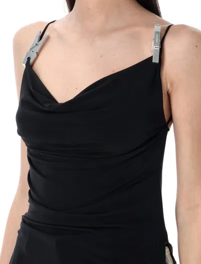 Coperni Draped Neckline Sleeveless Side Slit Top