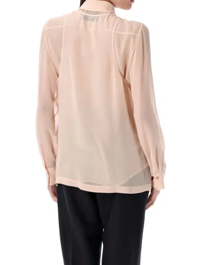 Fendi Georgette Top With Rhinestones And Sequins Embroidery