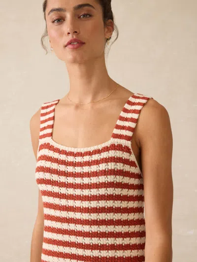 Faherty Seacoast Crochet Sleeveless Dress