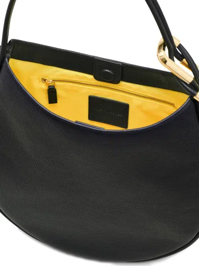 Marc Jacobs Womens Black Large Crescent Leather Tote Bag