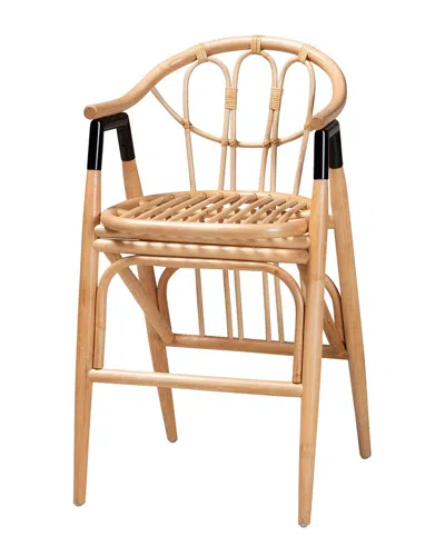 Baxton Studio Cyntia Modern Bohemian Rattan Counter Stool