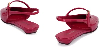 Prada Patent Leather Slingback Flats