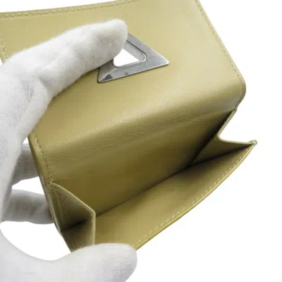 Pre-owned Bottega Veneta Beige Leather Wallet (tri-fold) () In Sand